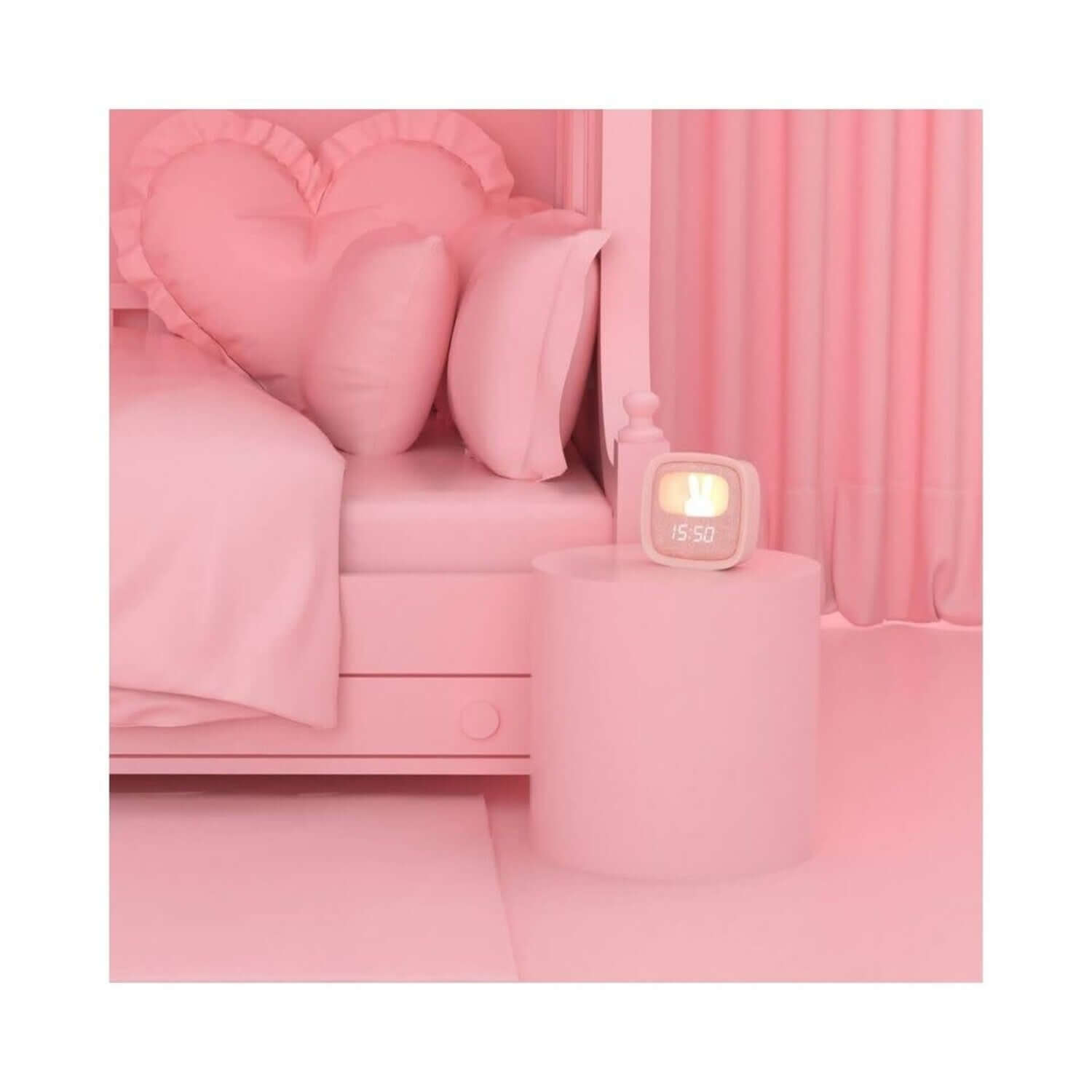 Kids Alarm Clock with Light – Toddler Night light with Digital Bedside Clock